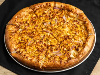 Paneer Tikka desi pizza at Durkin’s Pizza