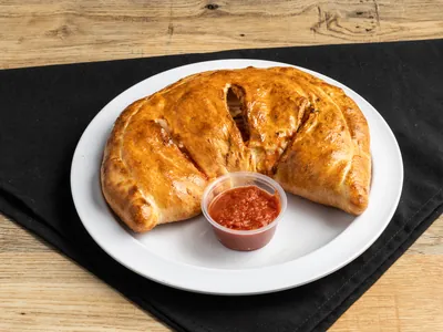 Calzone with marinara at Durkin’s Pizza